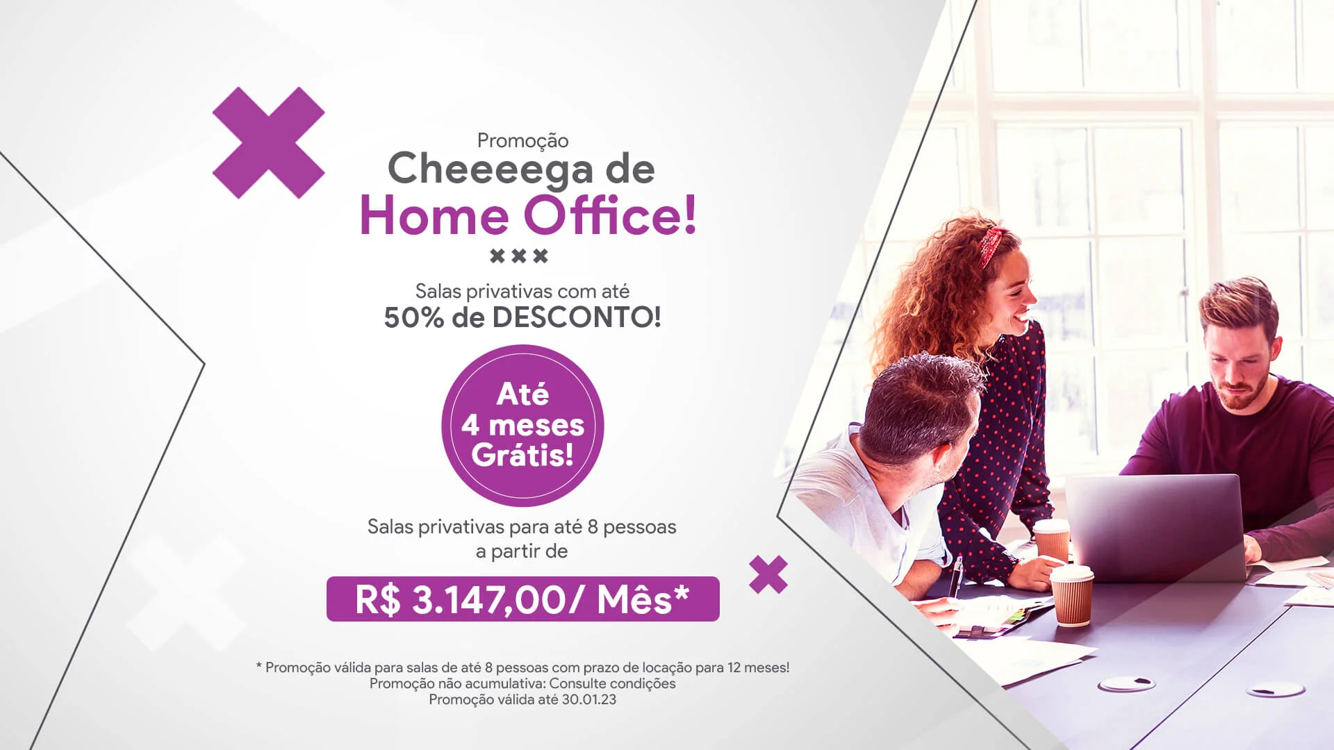 banner chega de home office