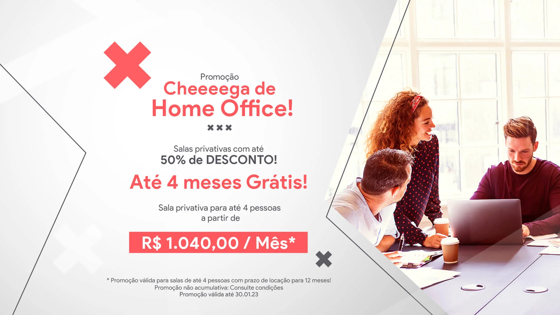 banner chega de home office