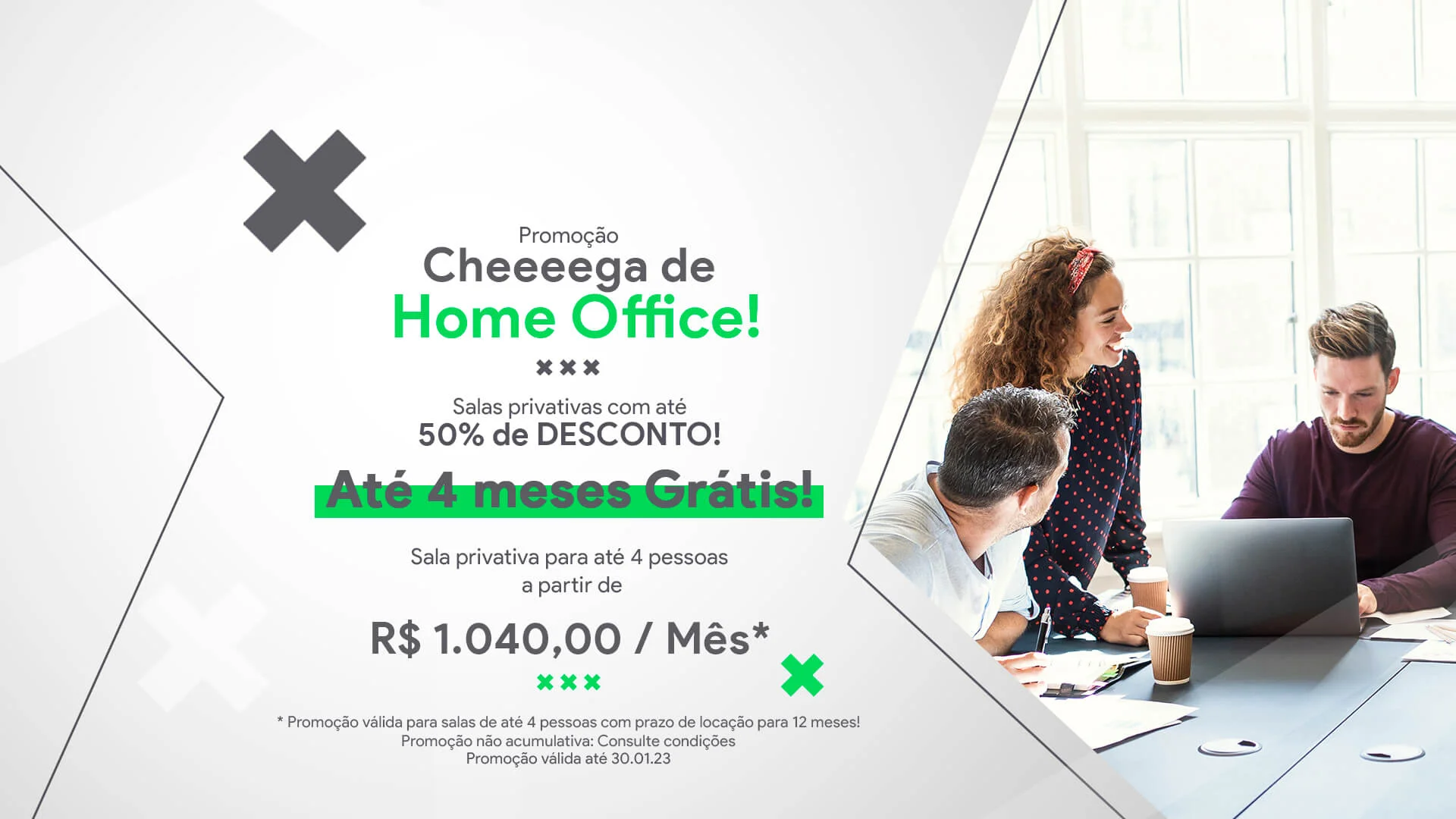 banner chega de home office